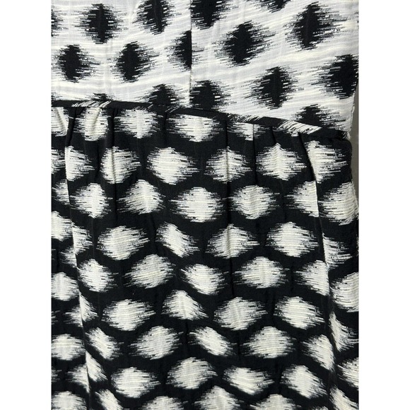 Shoshanna Womens Shift Dress 10 Cotton Blend Lined Sleeveless Black and White - Picture 6 of 11